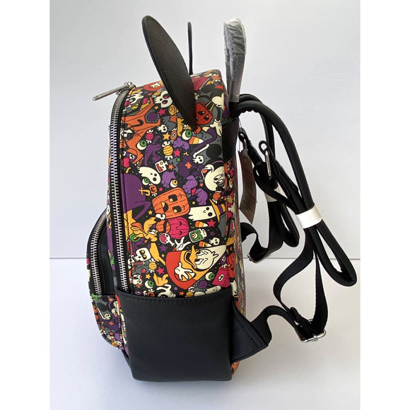 DISNEY PARKS x Loungefly 2022 Mickey Minnie Halloween Trick/Treat Backpack NWT - Picture 3 of 6